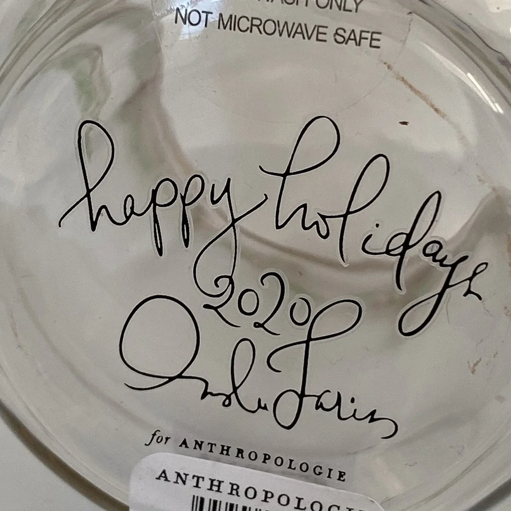 Anthropologie 12 Days of Christmas‎ Two Turtle Doves Juice Glass Inslee Farris - Picture 6 of 6